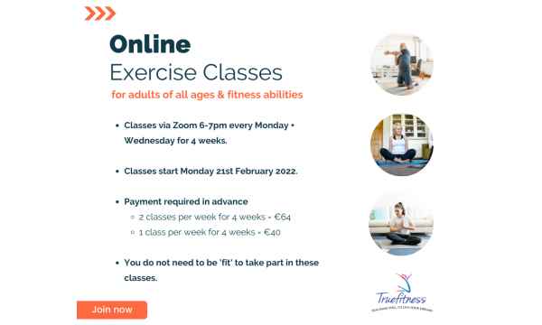 Online exercise classes (FEB-MARCH 22)